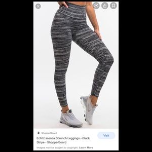 Echt essential scrunch leggings (black stripes)